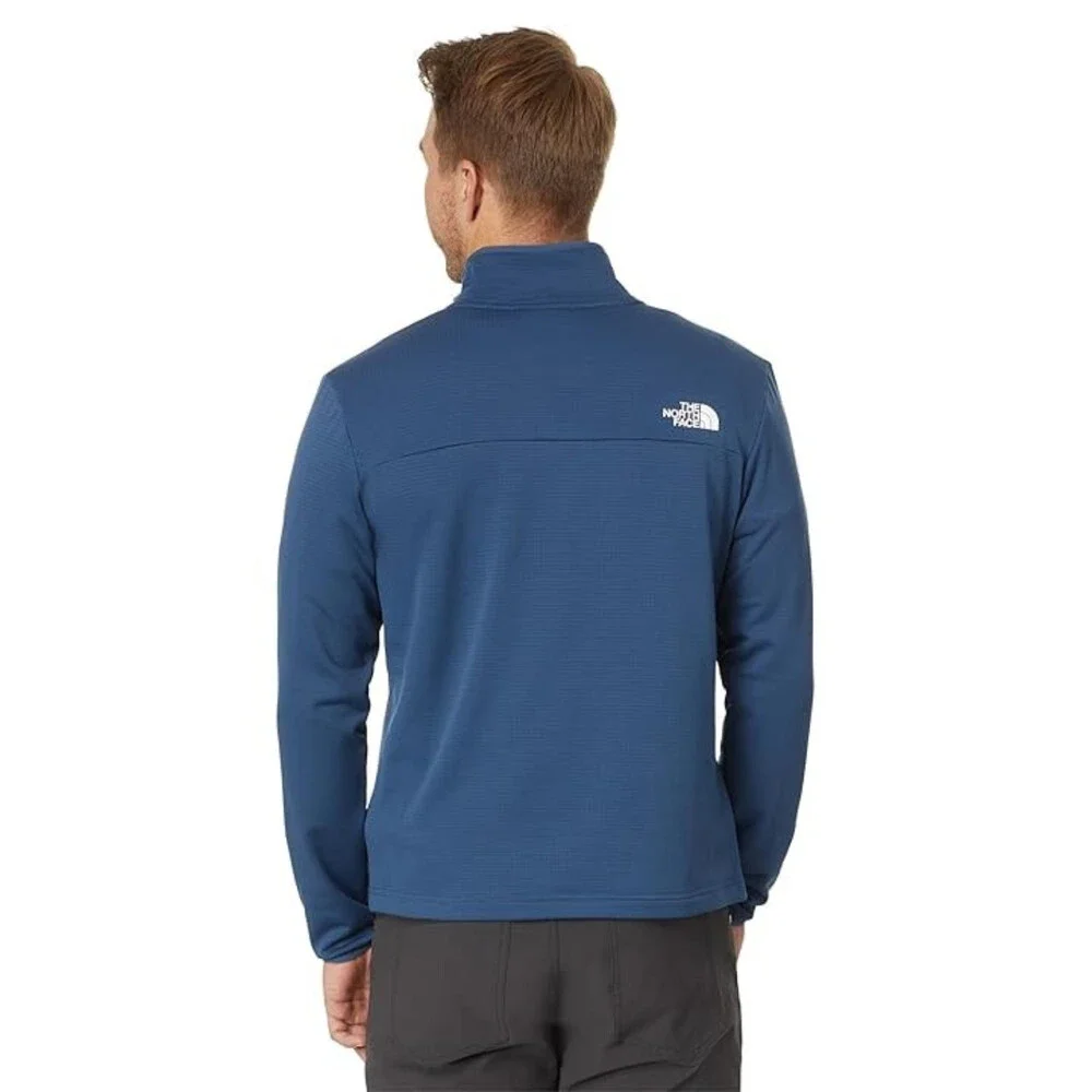 The North Face Cedar Trail Grid Jacket Men's XL Blue 1/4 Zip Long Sleeve GBO3392